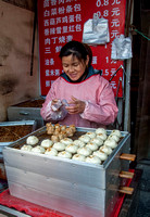 We stopped and bought vegetable dumplings on our way back to the apartment.